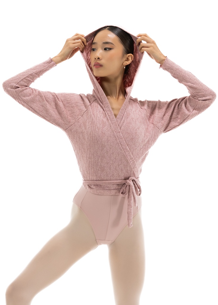 DAD5038N, Little Thomasina, Nikolay Knit Hooded wrap sweater