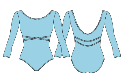 [DA1260MPN] DA1260MPN, CARISSA, Long sleeve leotard